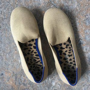 Rothy's Gold Shimmer Kid's Loafers Shoes Flats